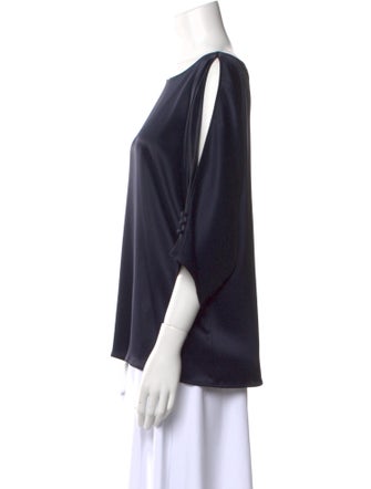 St. John Bateau Neckline Three-Quarter Sleeve Blouse