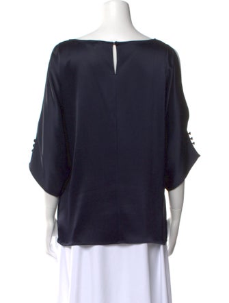 St. John Bateau Neckline Three-Quarter Sleeve Blouse
