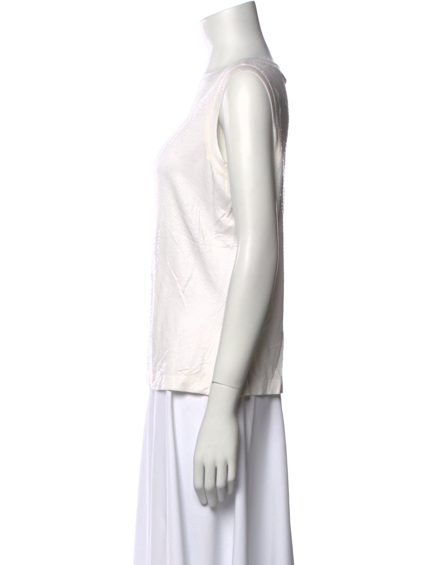 St. John Scoop Neck Sleeveless Top