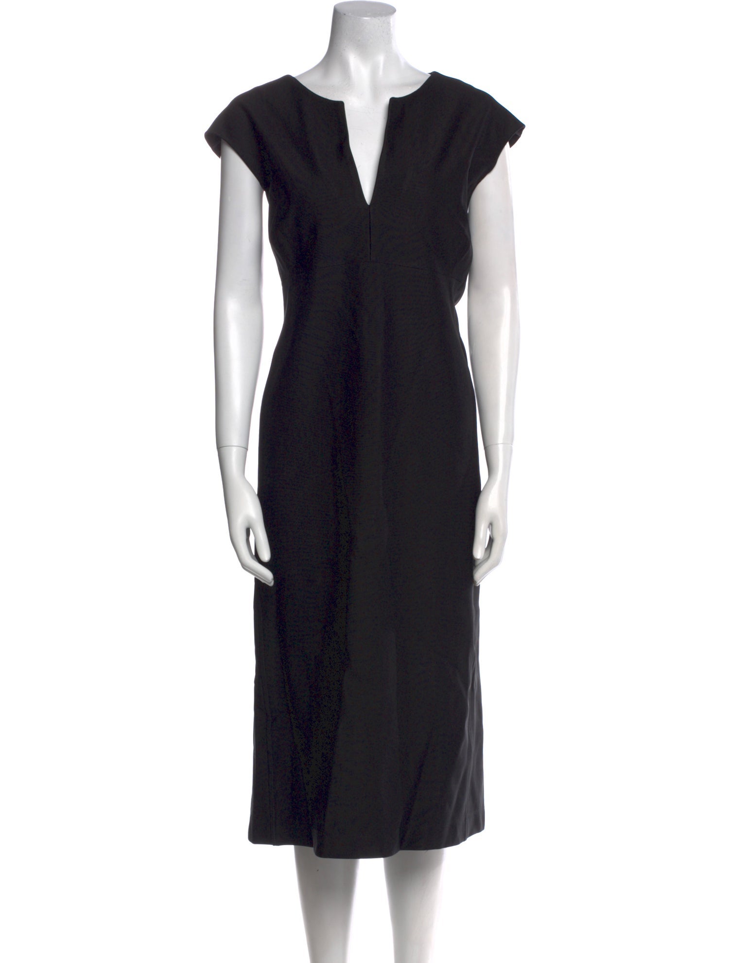 St. John V-Neck Midi Length Dress