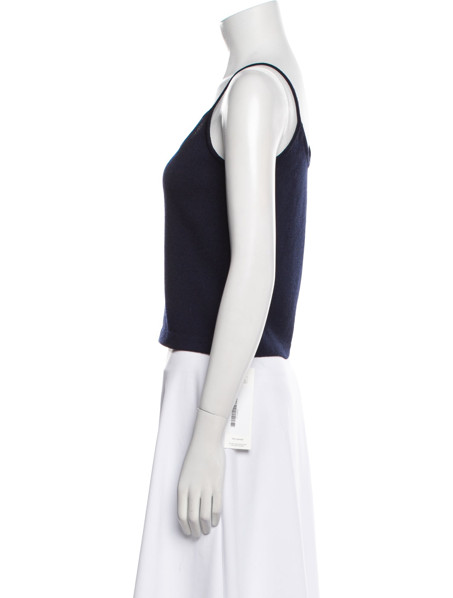 St. John V-Neck Sleeveless Crop Top