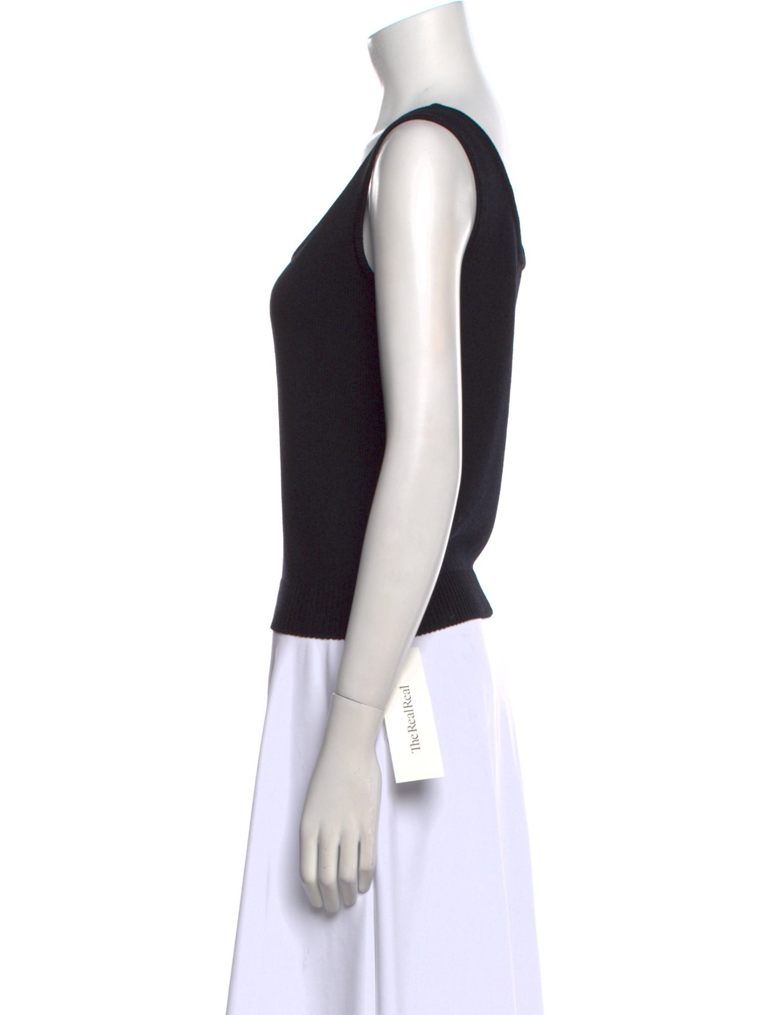 St. John Scoop Neck Sleeveless Top