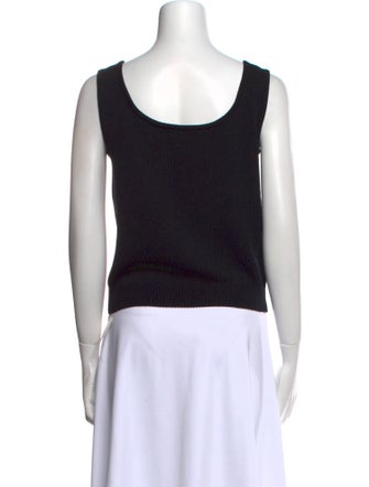 St. John Scoop Neck Sleeveless Top