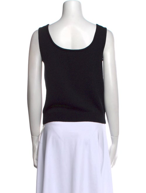 St. John Scoop Neck Sleeveless Top