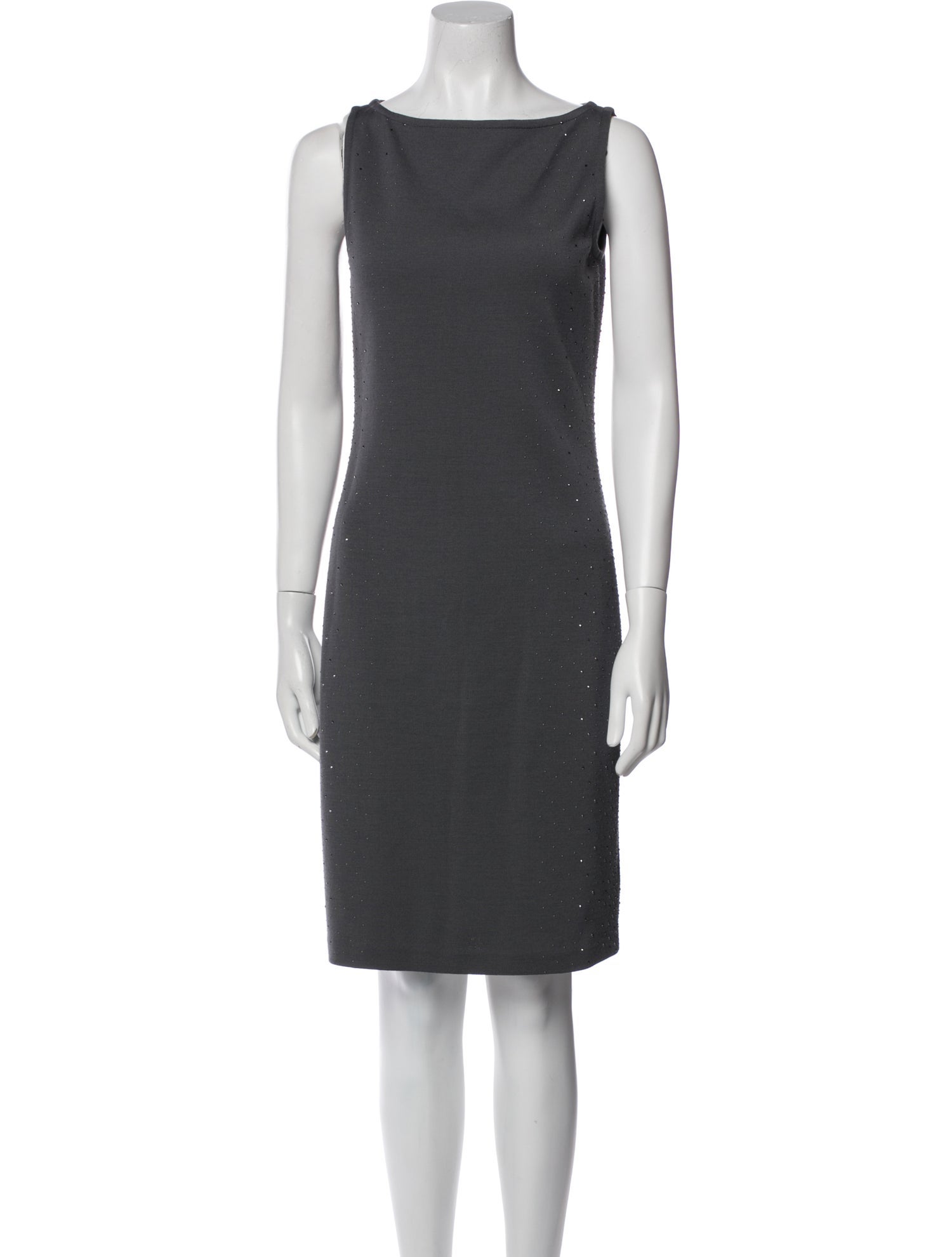 St. John Bateau Neckline Knee-Length Dress