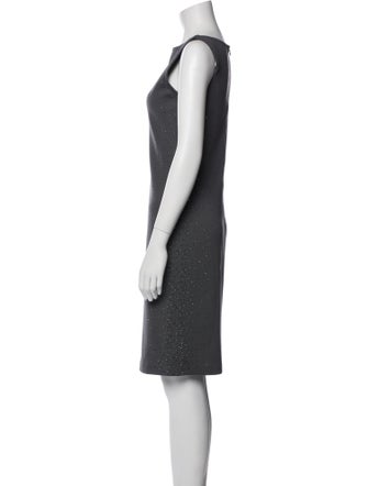 St. John Bateau Neckline Knee-Length Dress