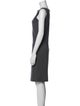 St. John Bateau Neckline Knee-Length Dress