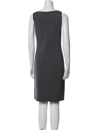 St. John Bateau Neckline Knee-Length Dress