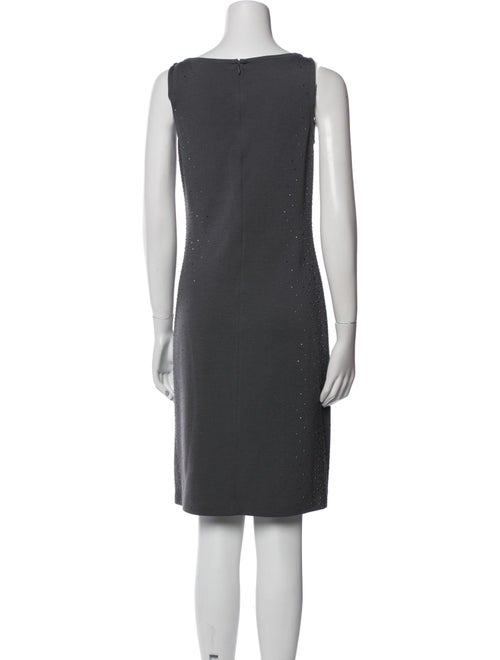 St. John Bateau Neckline Knee-Length Dress
