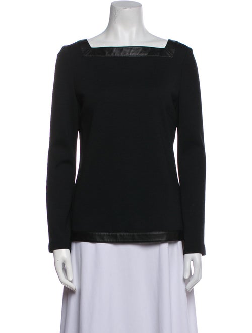 St. John Square Neckline Long Sleeve Top