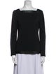 St. John Square Neckline Long Sleeve Top