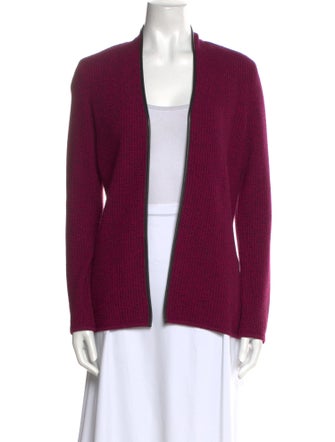 St. John Wool Open Front Sweater