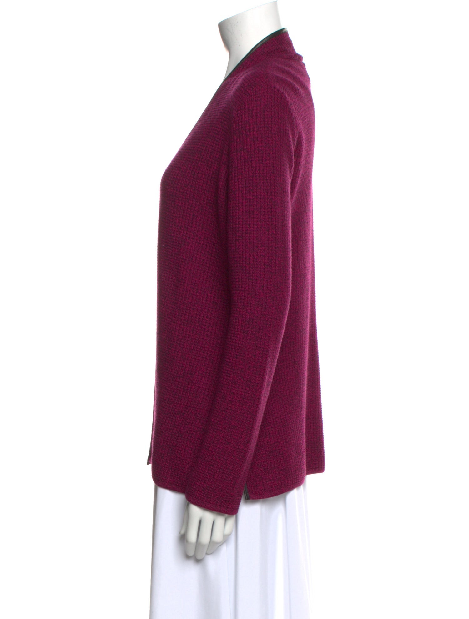 St. John Wool Open Front Sweater