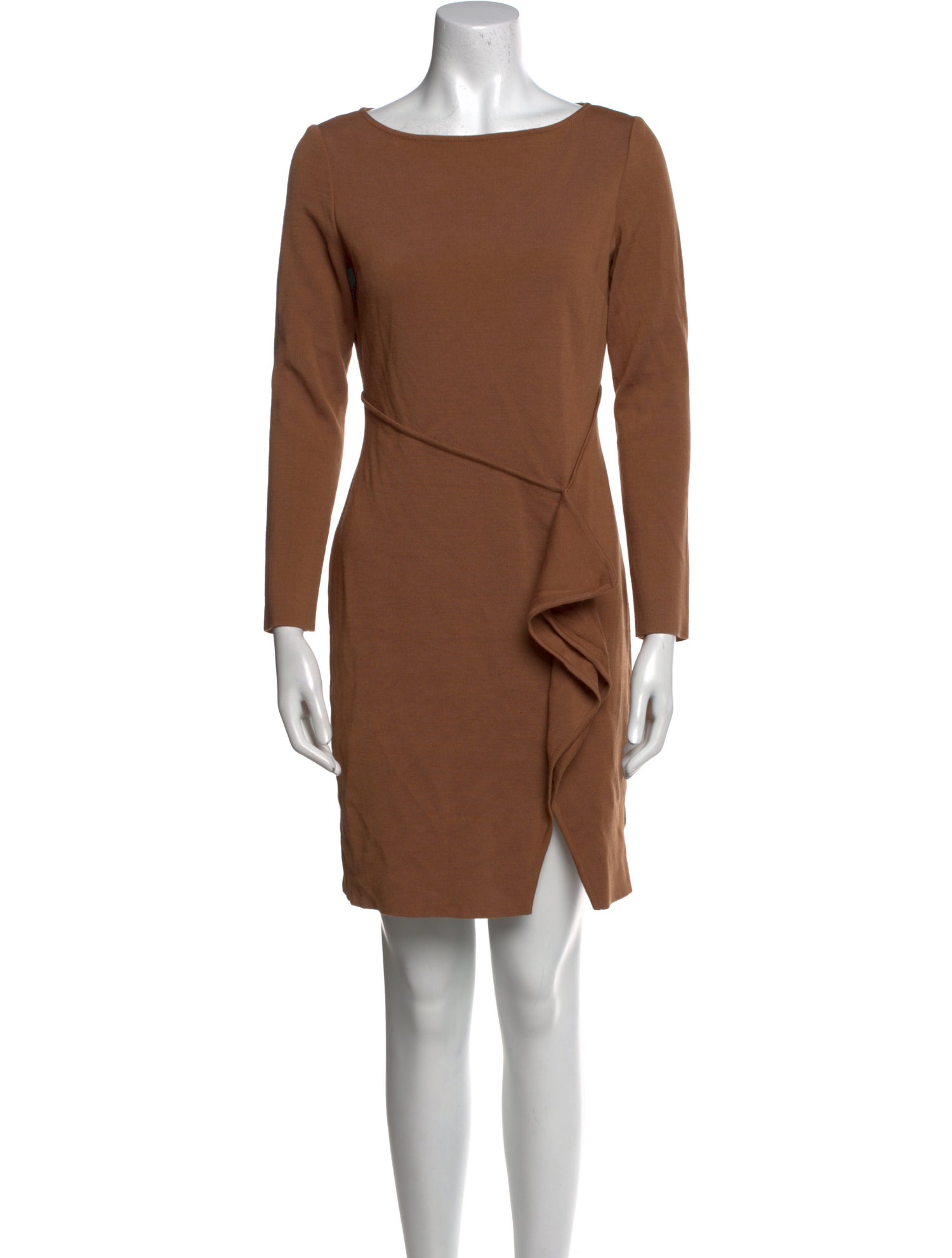 St. John Bateau Neckline Mini Dress