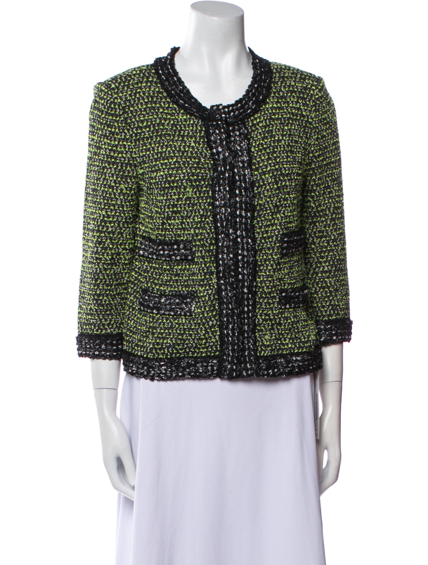 St. John Tweed Pattern Evening Jacket