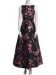 St. John Floral Print Long Dress