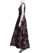 St. John Floral Print Long Dress