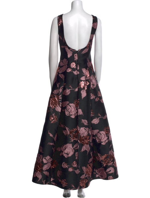 St. John Floral Print Long Dress