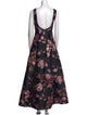 St. John Floral Print Long Dress