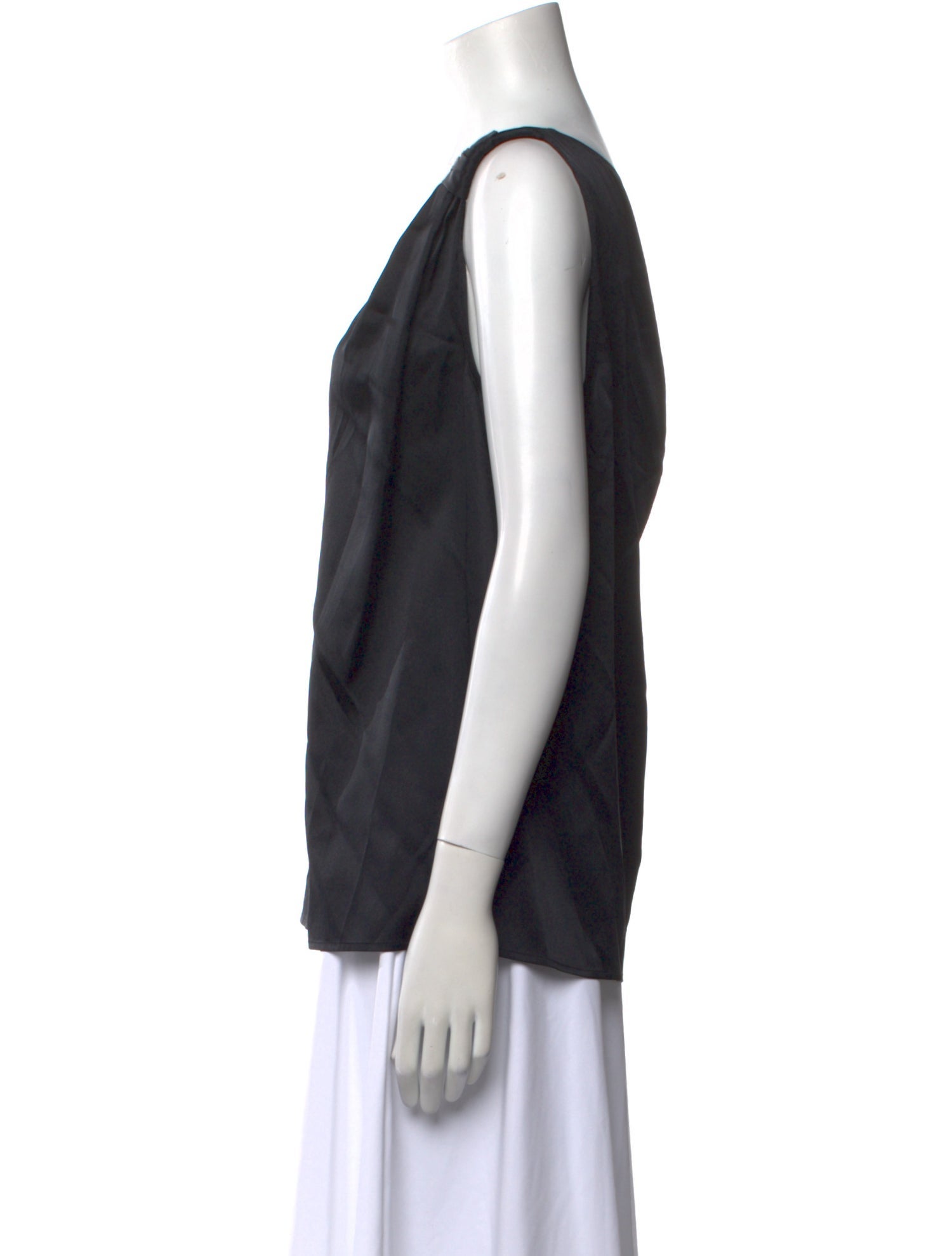 St. John Silk Scoop Neck Top