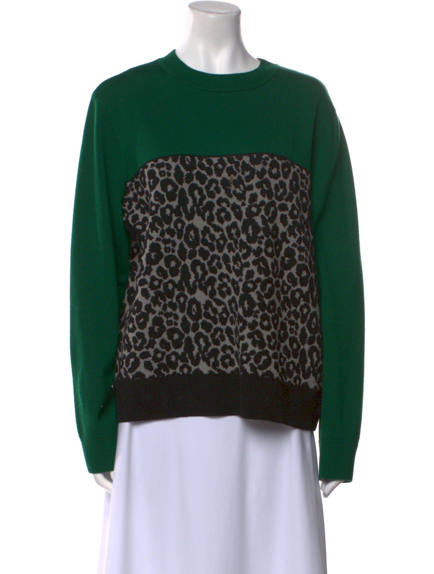 St. John Wool Animal Print Sweater