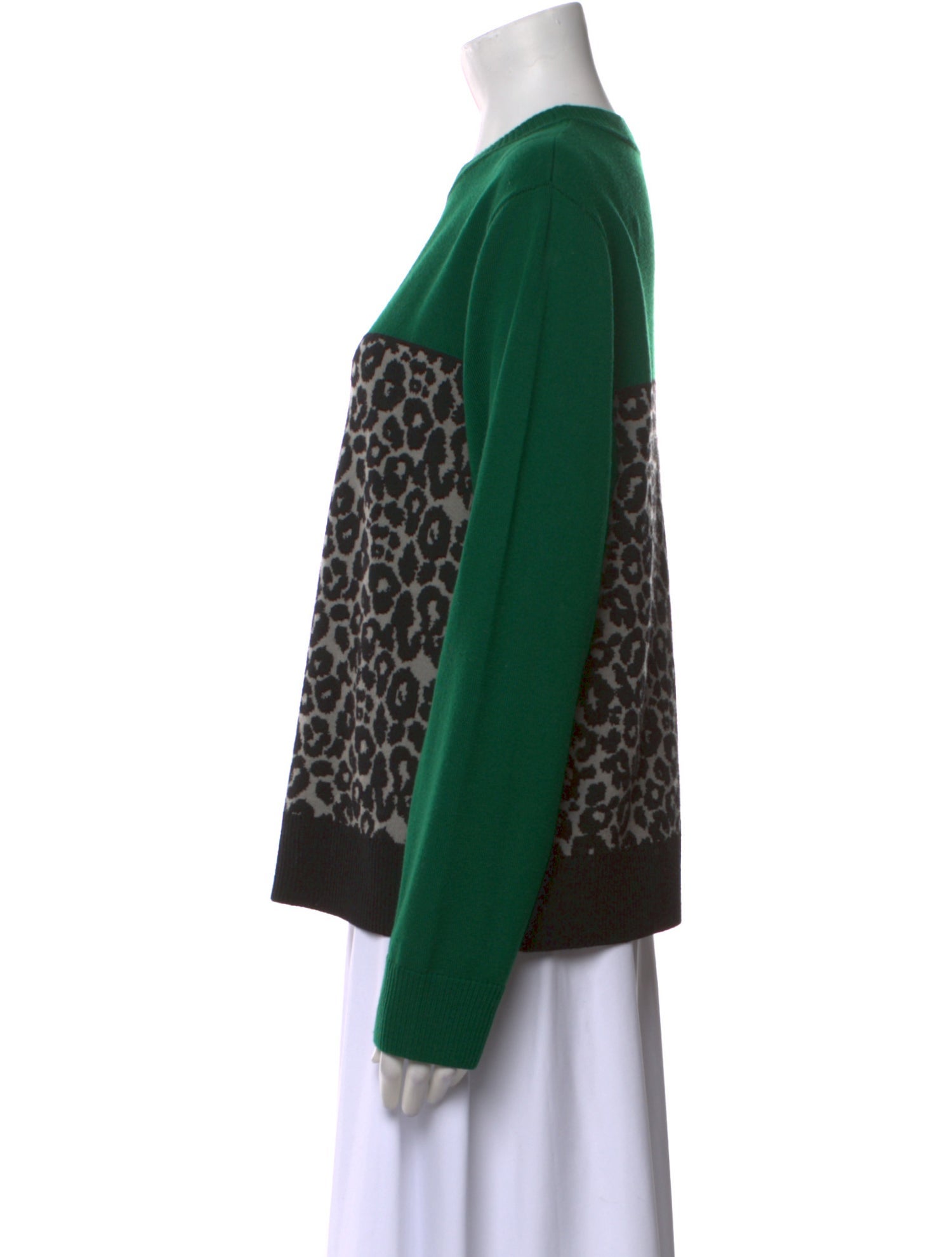 St. John Wool Animal Print Sweater