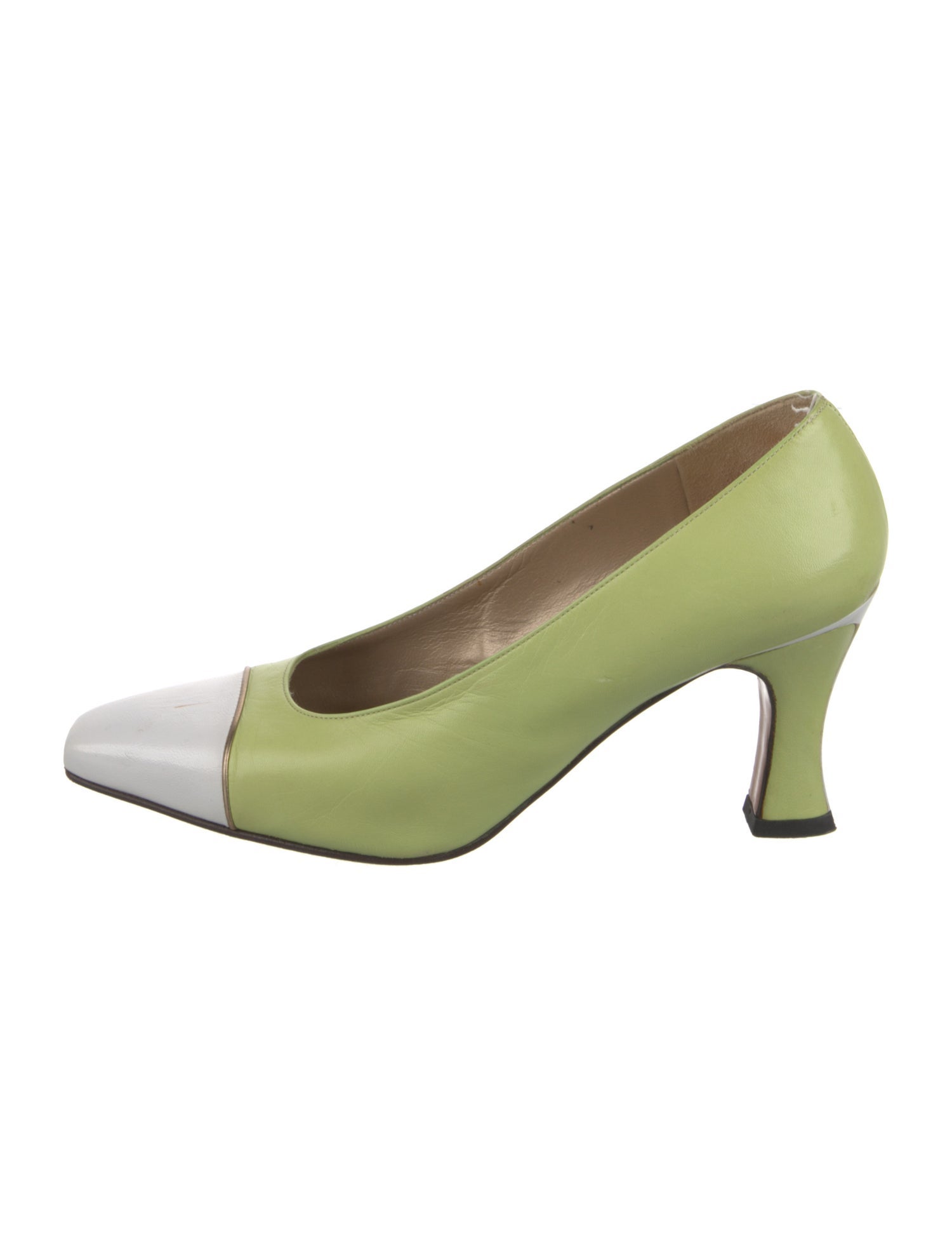 St. John Leather Colorblock Pattern Pumps