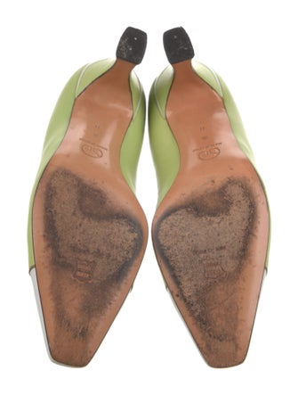 St. John Leather Colorblock Pattern Pumps