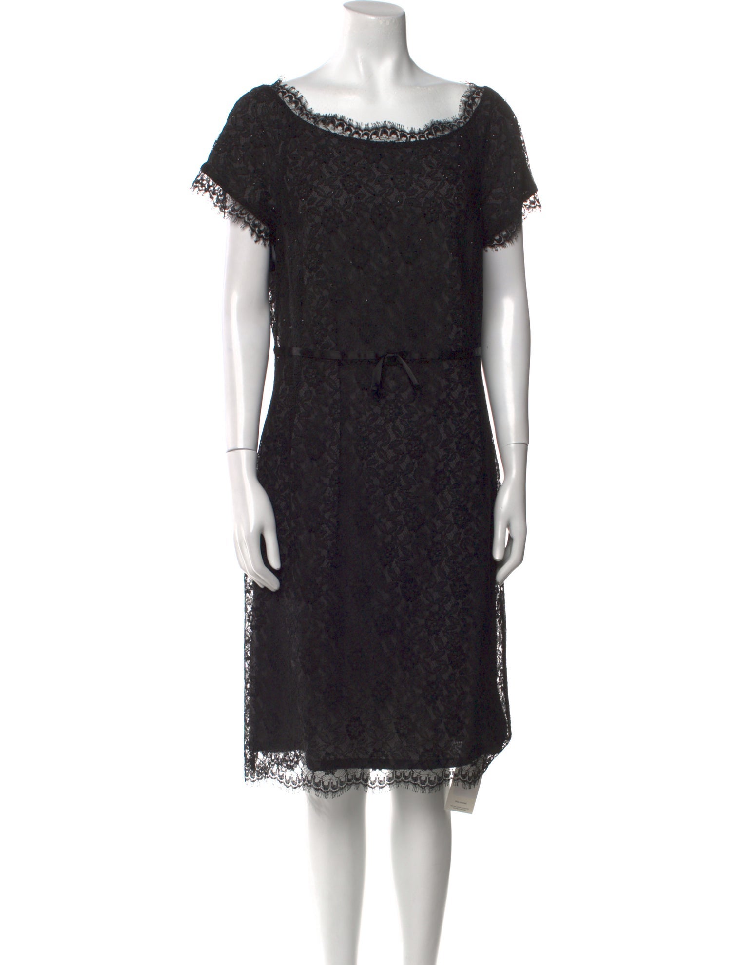 St. John Lace Pattern Knee-Length Dress