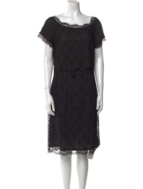 St. John Lace Pattern Knee-Length Dress