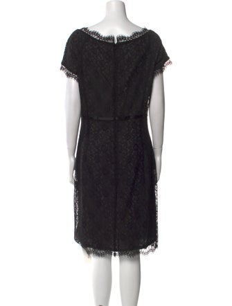 St. John Lace Pattern Knee-Length Dress