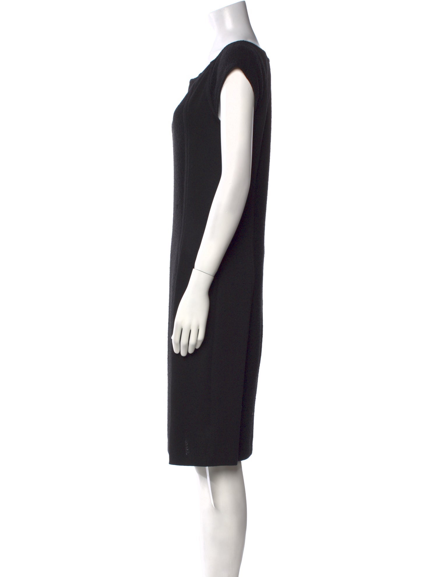 St. John Bateau Neckline Knee-Length Dress