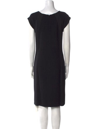 St. John Bateau Neckline Knee-Length Dress