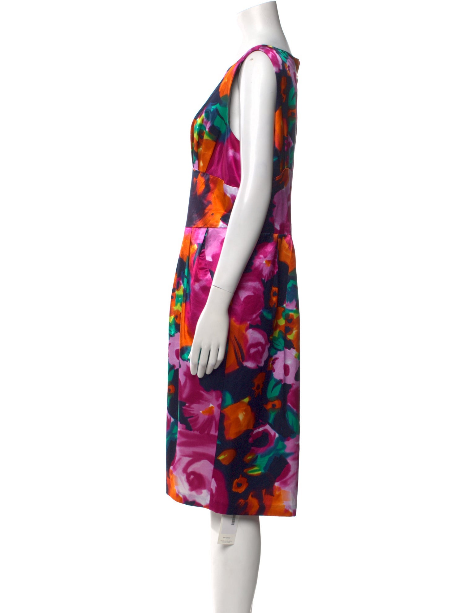 St. John Floral Print Knee-Length Dress