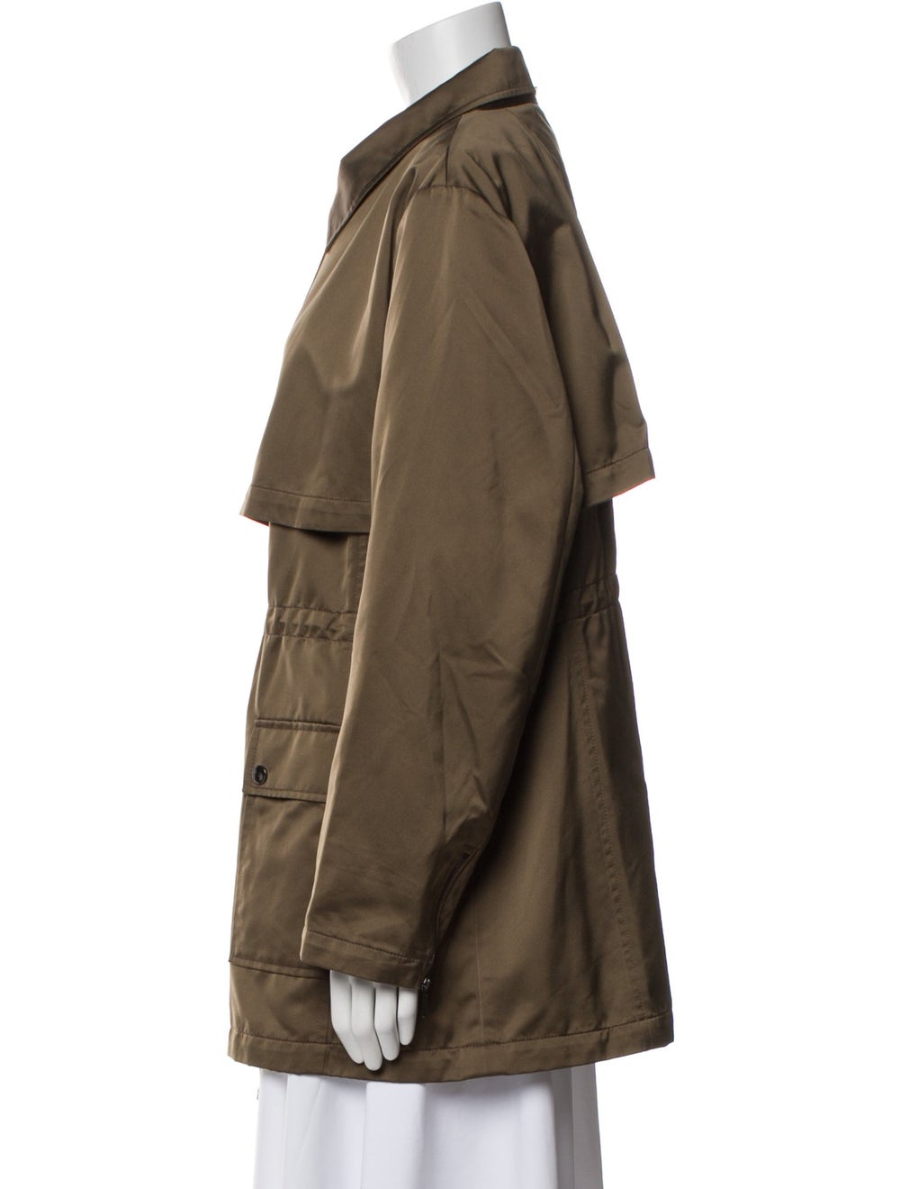 St. John Nylon Utility Jacket Brown Stand Collar - image 2