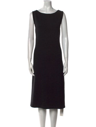 St. John Bateau Neckline Midi Length Dress