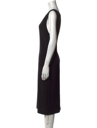 St. John Bateau Neckline Midi Length Dress