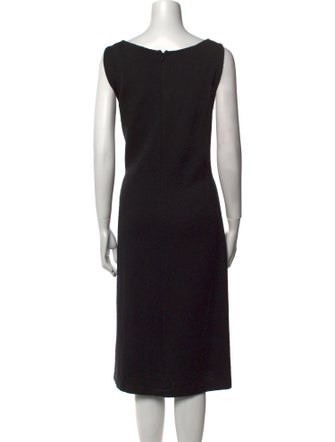 St. John Bateau Neckline Midi Length Dress