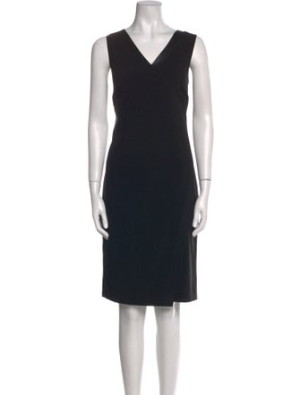 St. John V-Neck Knee-Length Dress