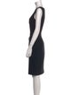 St. John V-Neck Knee-Length Dress