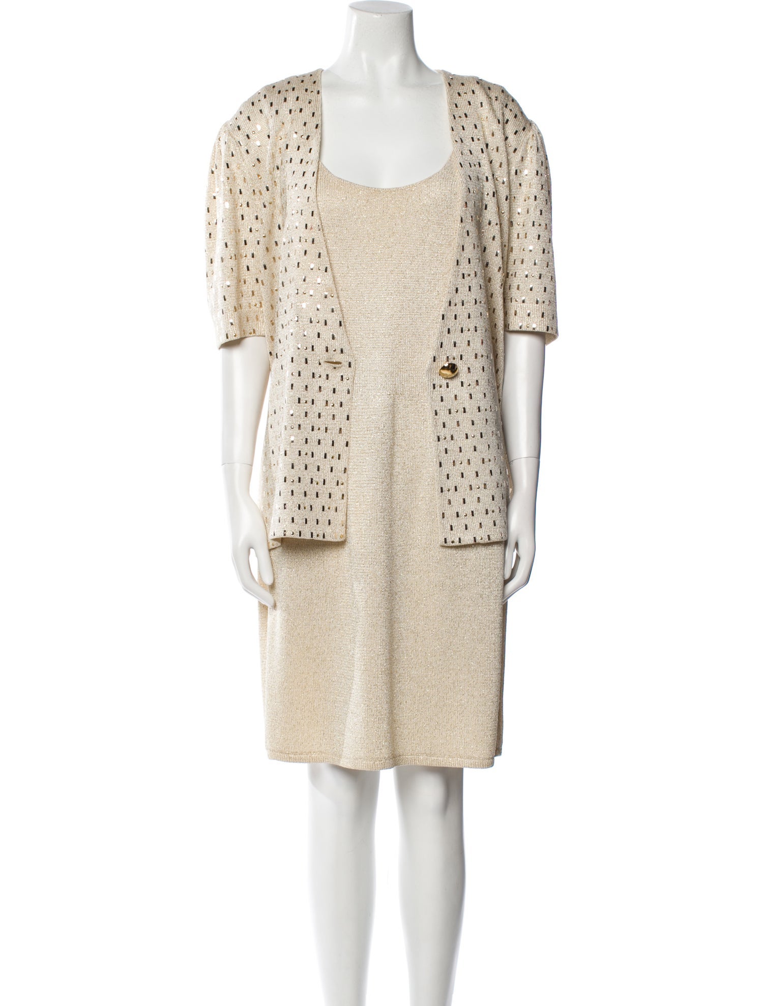 St. John Glitter Accents Dress Set