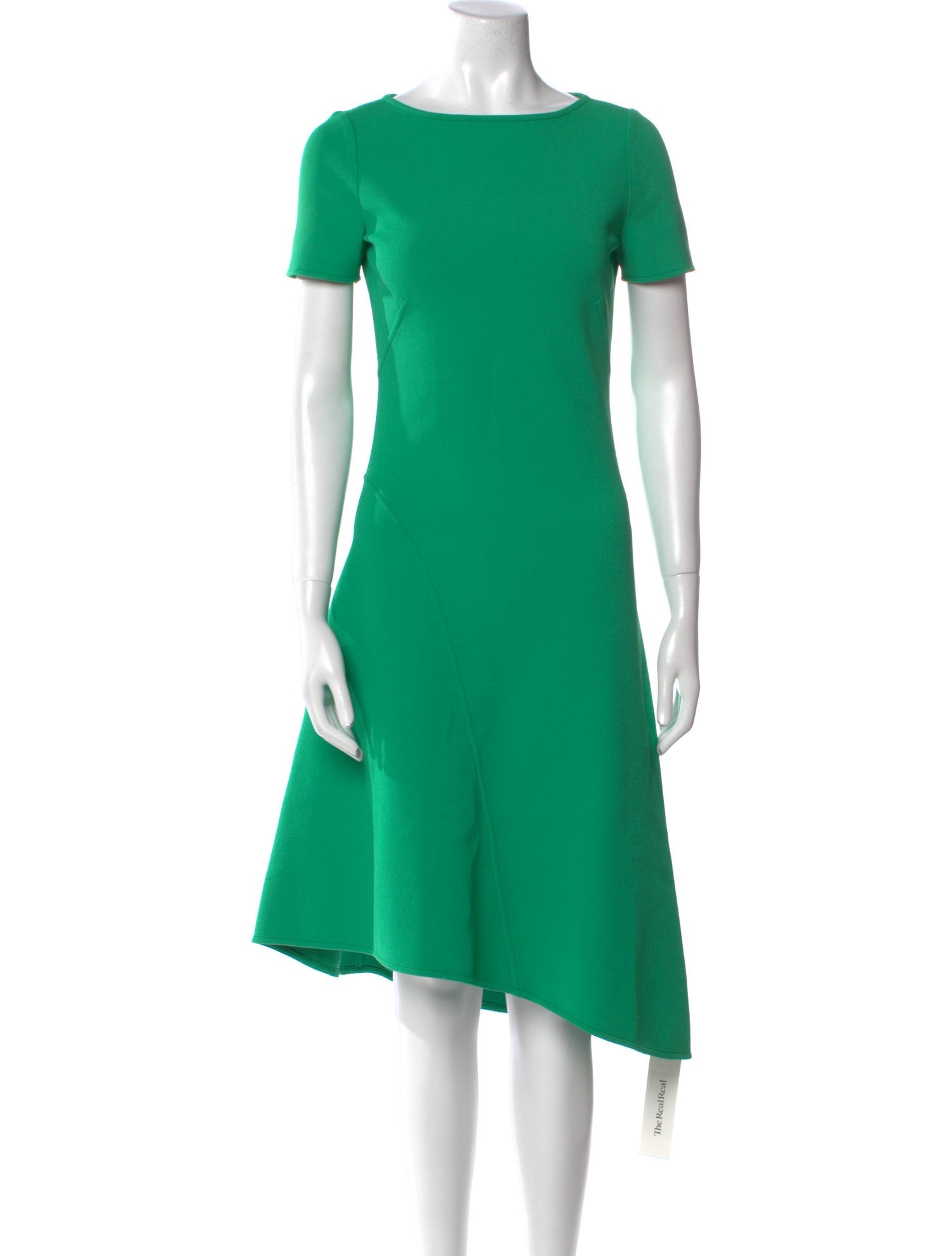 St. John Bateau Neckline Knee-Length Dress