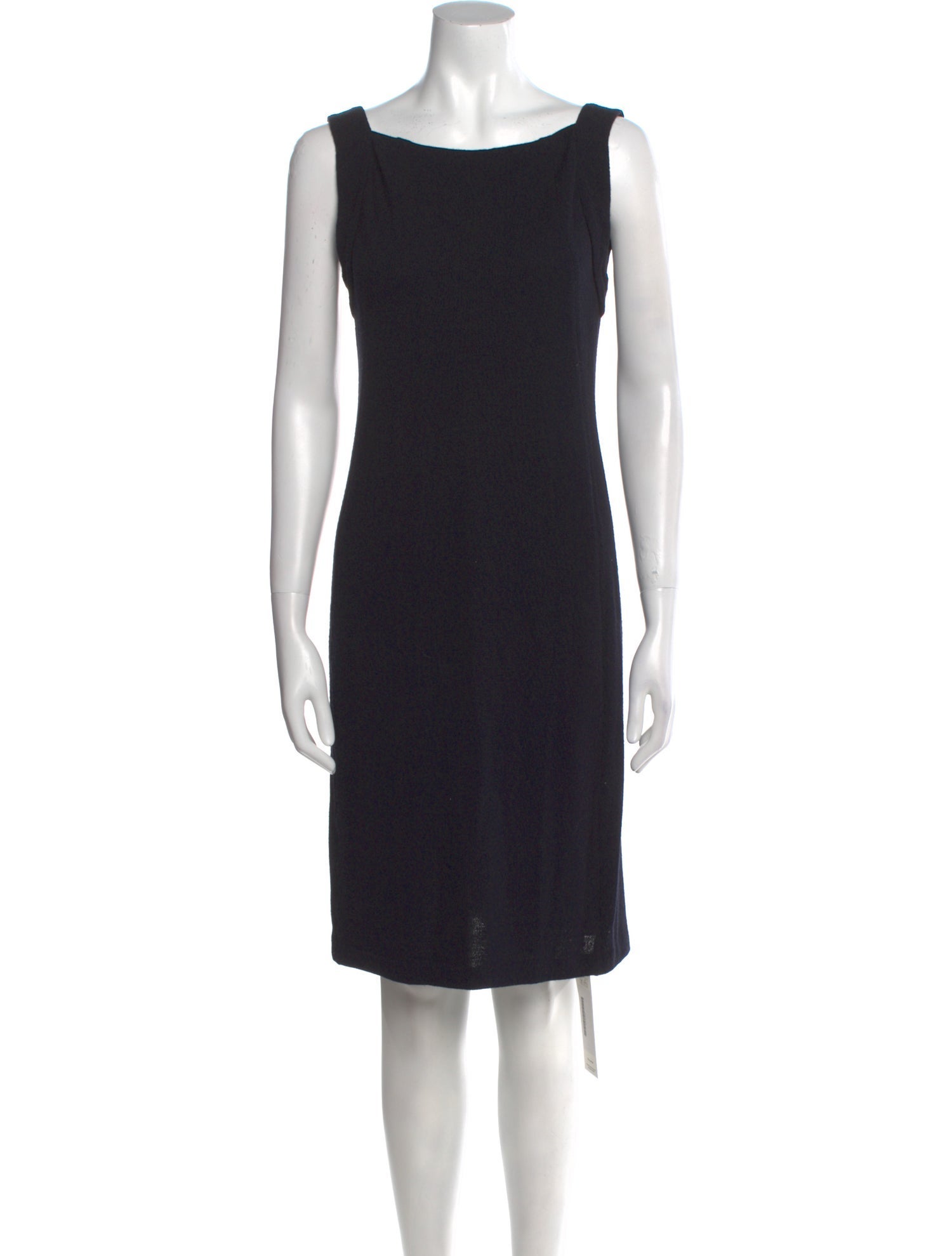 St. John Bateau Neckline Knee-Length Dress