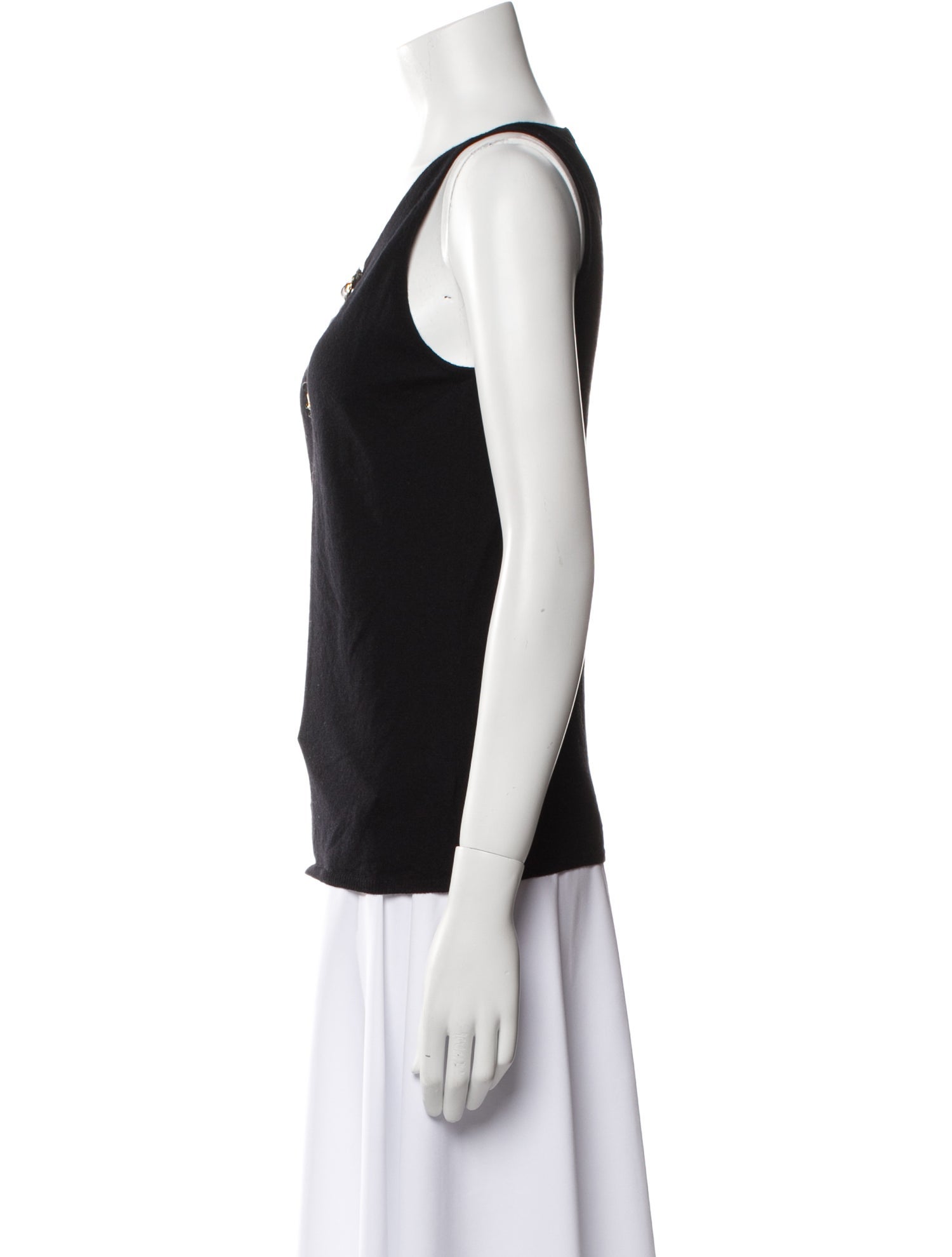 St. John Cashmere V-Neck Top