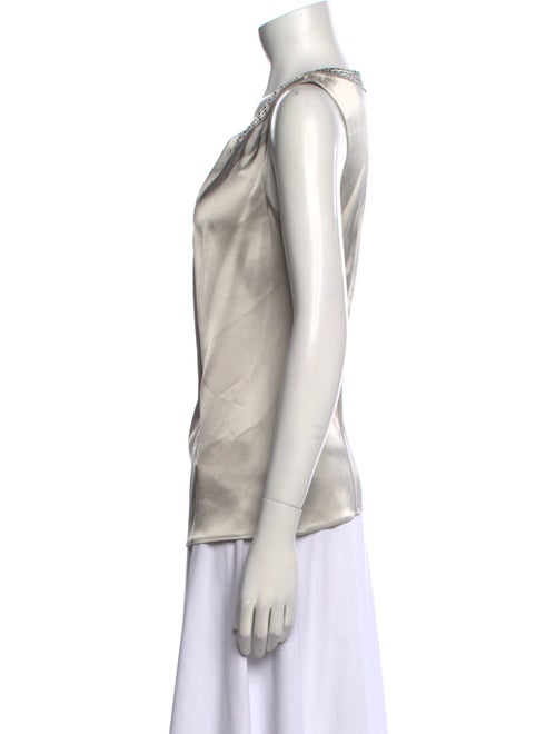 St. John Scoop Neck Sleeveless Blouse