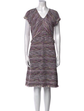 St. John Printed Knee-Length Dress