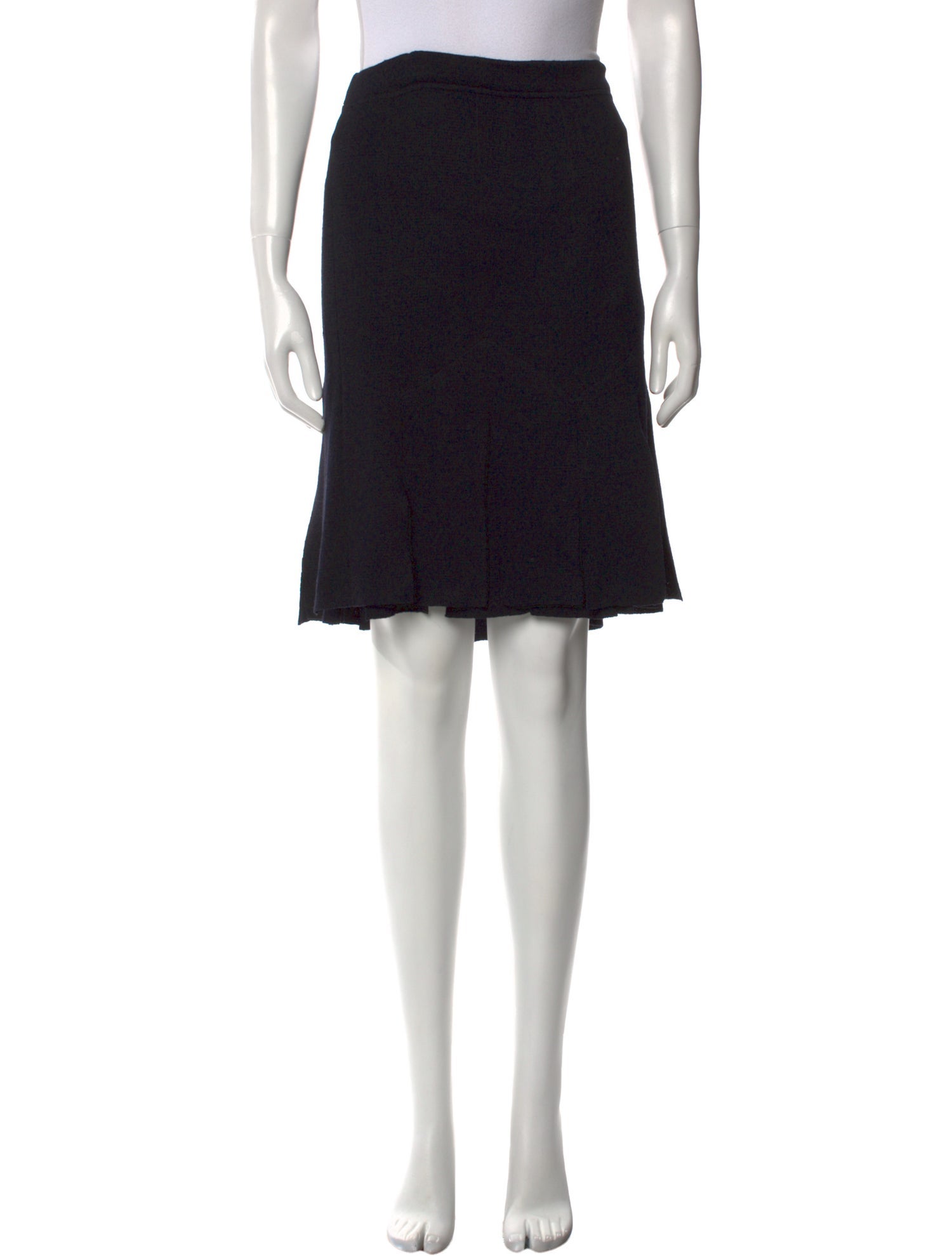 St. John Ruffle Embellishment Knee-Length Skirt