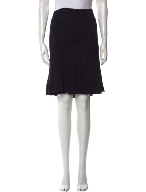 St. John Ruffle Embellishment Knee-Length Skirt