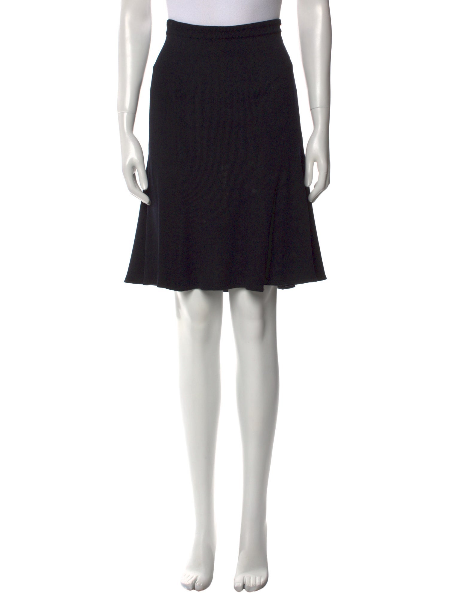 St. John Pleated Accents Knee-Length Skirt