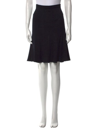 St. John Pleated Accents Knee-Length Skirt